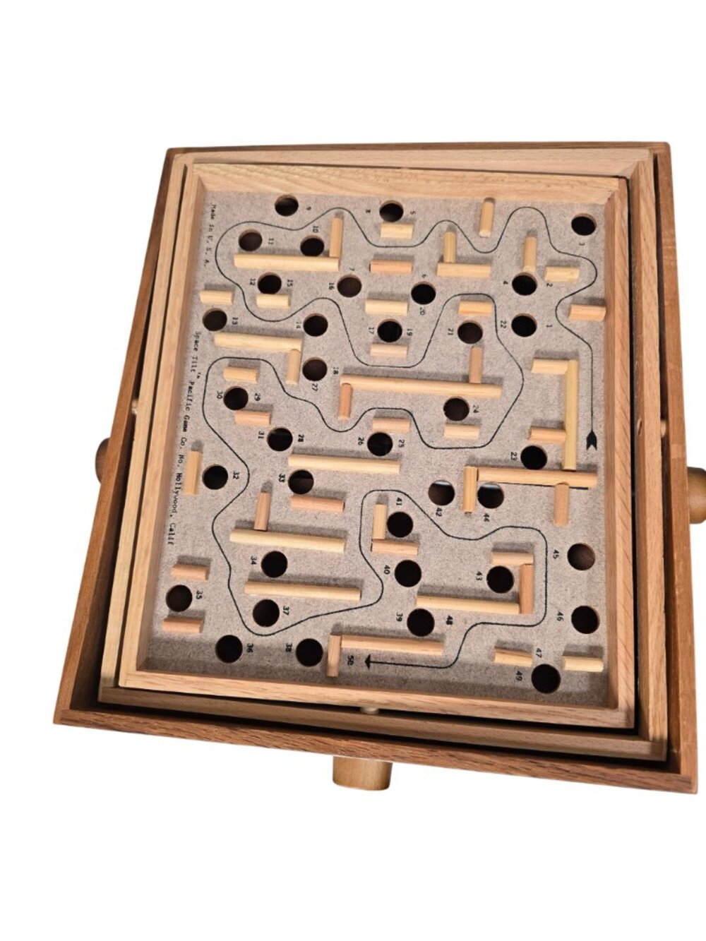Space Tilt Classic Wooden Labyrinth Maze Game Pacific Game Co. No. 4025 - Picture 3 of 14